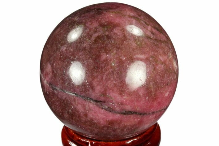 Polished Rhodonite Sphere - India #116177